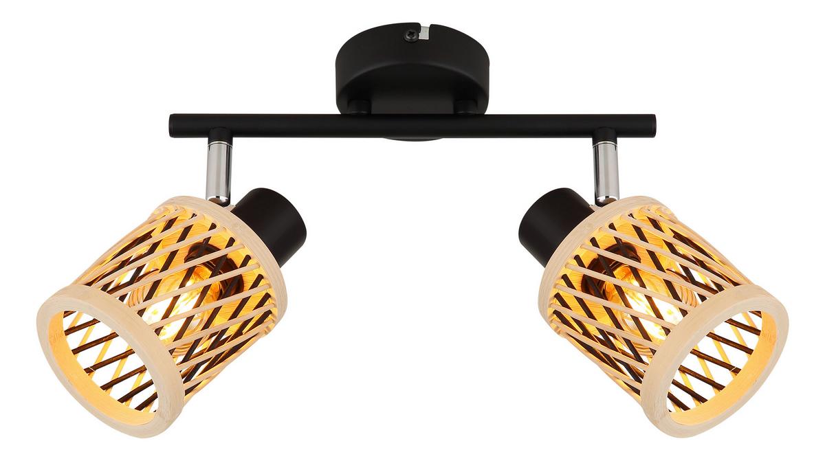 STRAHLER Mali - Schwarz/Naturfarben, Natur, Holz/Metall (25/8,5/19cm) - Globo