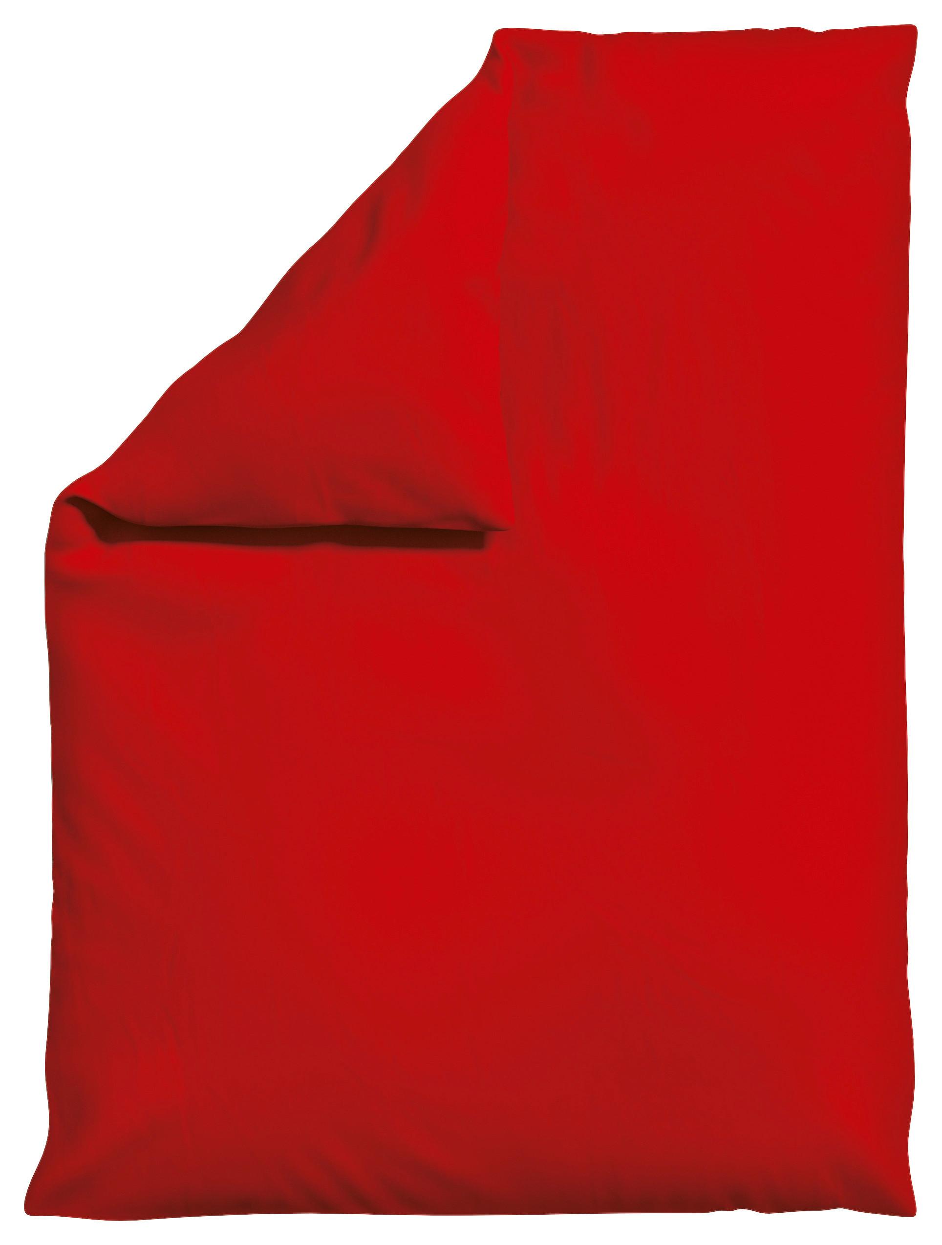 Bettdeckenbezug Knitted Jersey 155x220 cm Dunkelrot - Dunkelrot, Basics, Textil (155/220cm) - Schlafgut
