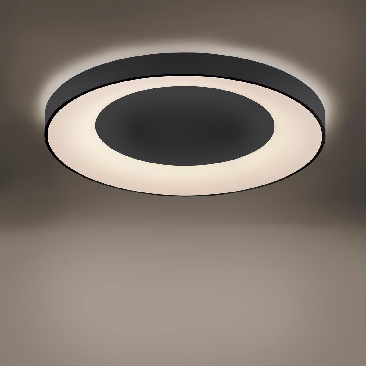 Led-deckenleuchte Anika Ø 70 Cm Mit Farbtemperaturwechsler - Anthrazit, Basics, Kunststoff/Metall (70/70/7,7cm)