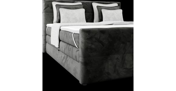 Boxspringbett mit Topper und Bettkasten 160x200 cm Medino - Anthrazit, KONVENTIONELL, Holz/Holzwerkstoff (160/200cm) - Luca Bessoni
