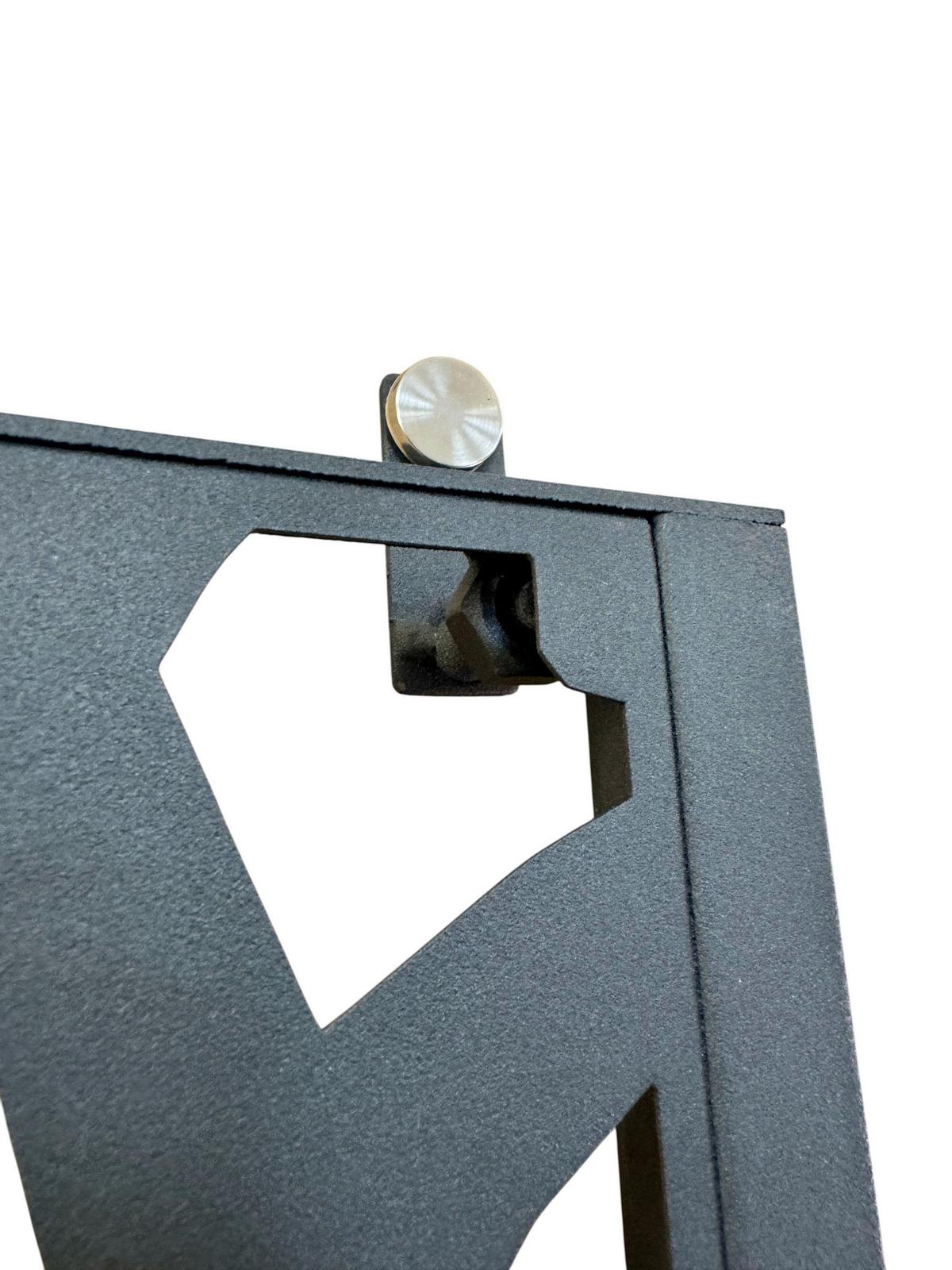 Sichtschutzwand Metall ca. 50x2x150 cm - Schwarz, Basics, Metall (50/150cm)