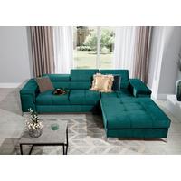 Ecksofa Ricardo Grün S: 281x205 cm - Silberfarben/Grün, Design, Textil (281/205cm) - MID.YOU