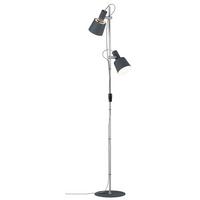 Stehlampe Haldar dimmbar Chromfarben/Dunkelgrau - Chromfarben/Dunkelgrau, Design, Metall (30/152cm) - Paulmann