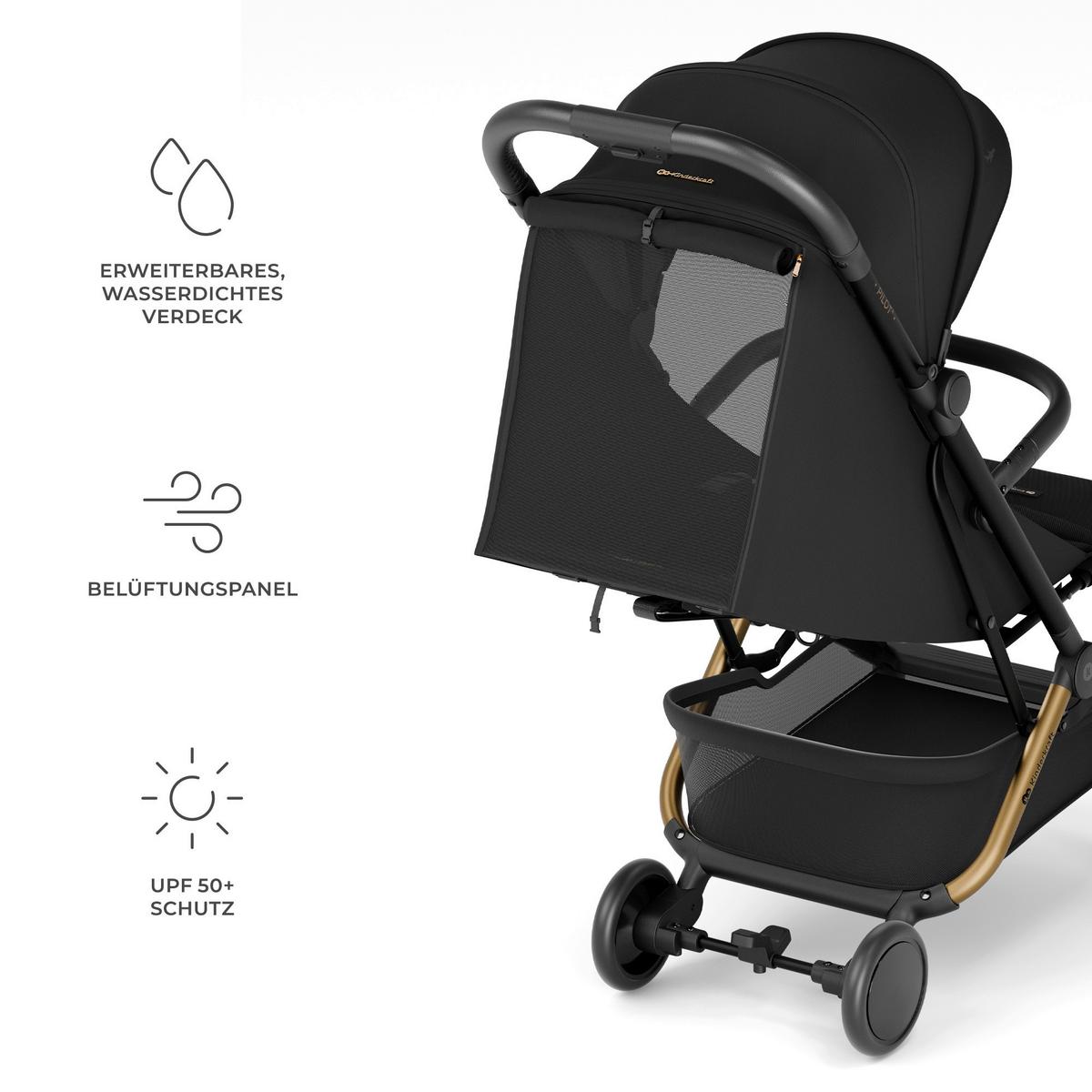 Buggy schwarz PILOT 2 - Schwarz, Basics, Kunststoff/Textil (67/42/101cm) - Kinderkraft