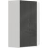 Eckschrank 120cm Level, Grau/weiß - Weiß/Grau, MODERN, Glas/Holzwerkstoff (120/216/120cm) - MID.YOU