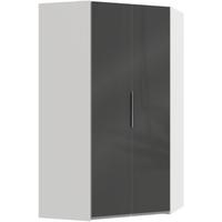 Eckschrank 120 cm Level Grau/Weiß - Weiß/Grau, MODERN, Glas/Holzwerkstoff (120/216/120cm) - MID.YOU