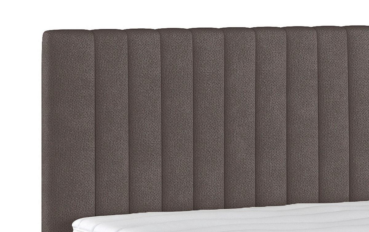 Box-ágy Beetle 140/200 Cm - sötétbarna, Modern, faalapú anyag/textil (140/200cm)