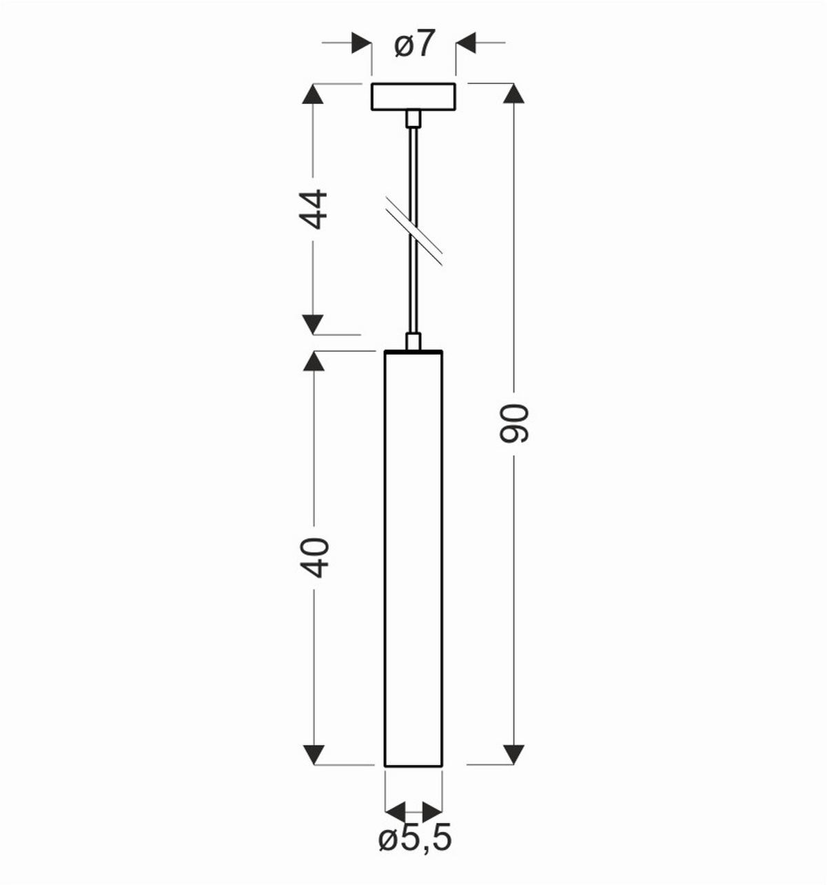 Hängeleuchte 31-78551 - Schwarz, Design, Metall (7/7/90cm)