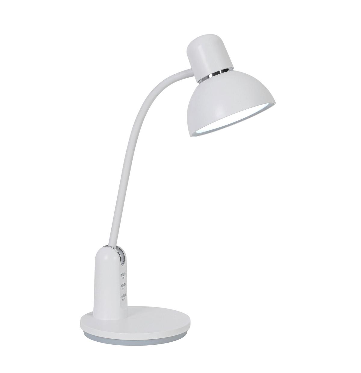 LED-Schreibtischleuchte Luana - Weiß, MODERN, Kunststoff/Metall (46,7/23,9/16,4cm) - Luca Bessoni