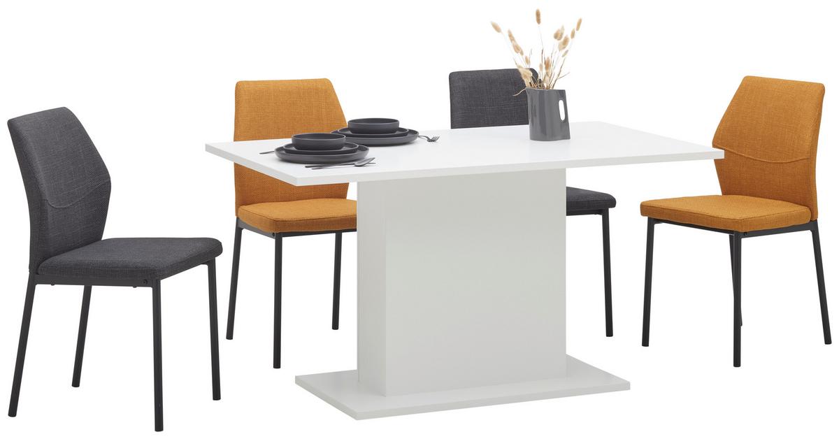 Esstisch Oskar 138x80 cm Weiß - Weiß, MODERN, Holzwerkstoff (138/76/80cm)