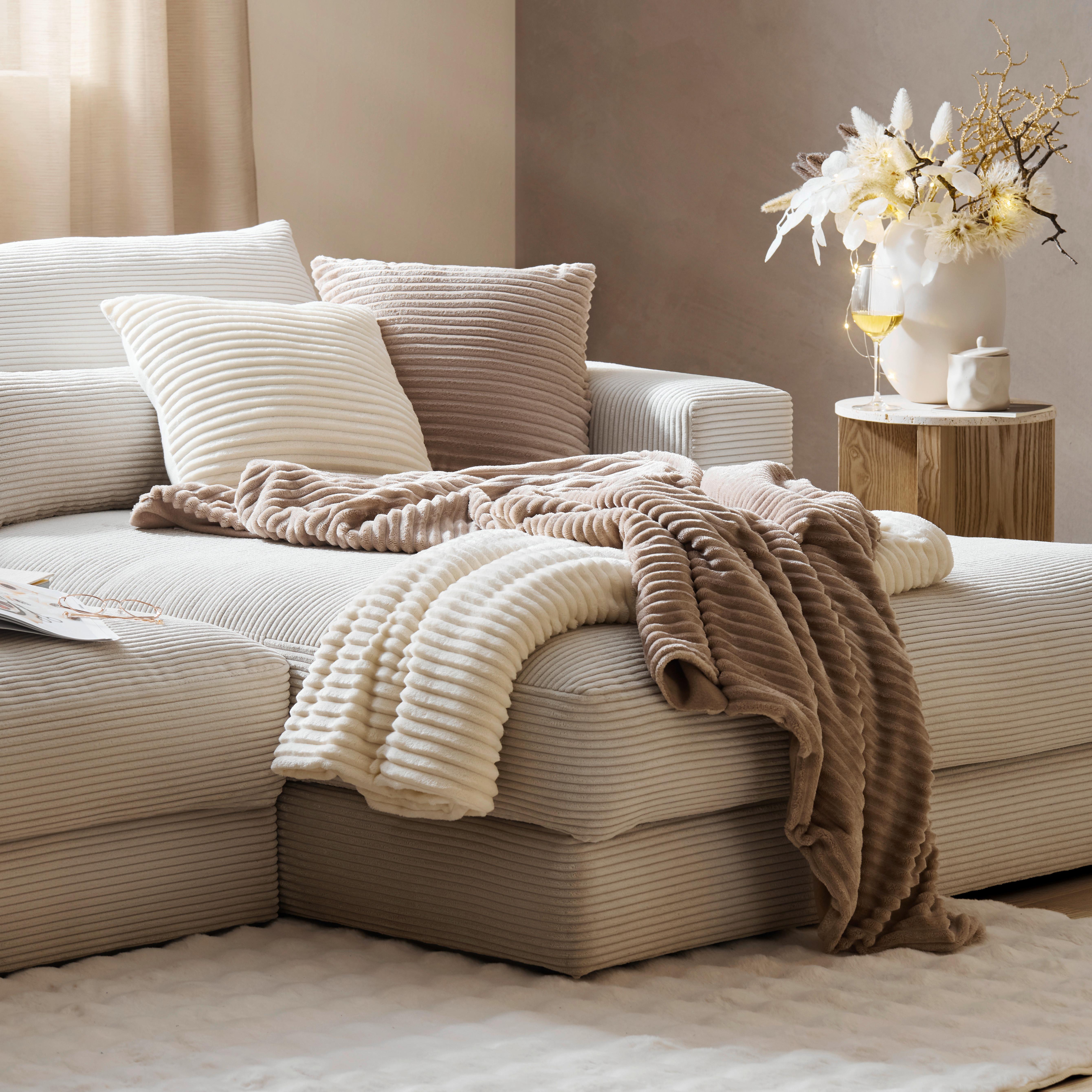 MĚKKÁ DEKA CONNI - šedavě hnědá, Moderní, textil (140/200cm) - Modern Living