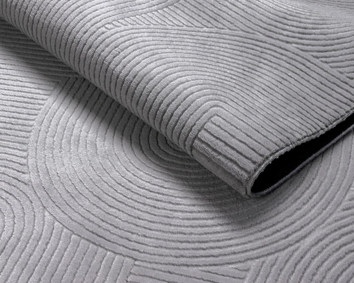 Webteppich Stilo - Grau, KONVENTIONELL, Textil (200/280cm)