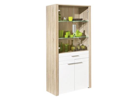 Vitrine Absoluto 16 B: 93 cm Eiche - Weiß/Sonoma Eiche, Basics, Glas/Holzwerkstoff (93/190/40cm) - Livetastic Vitrine Absoluto 16 B: 93 cm Eiche - Weiß/Sonoma Eiche, Basics, Glas/Holzwerkstoff (93/190/40cm) - Livetastic