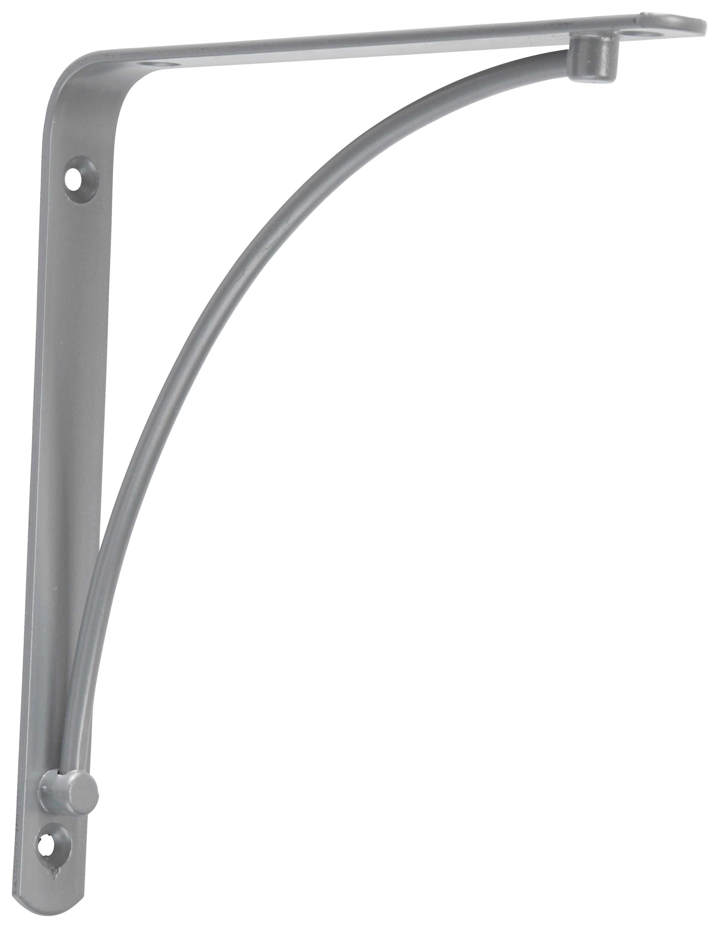 NÁSTENNÝ DRŽIAK BRACKET -SB- - strieborná, Modern, kov (20/20/2cm) - Mömax