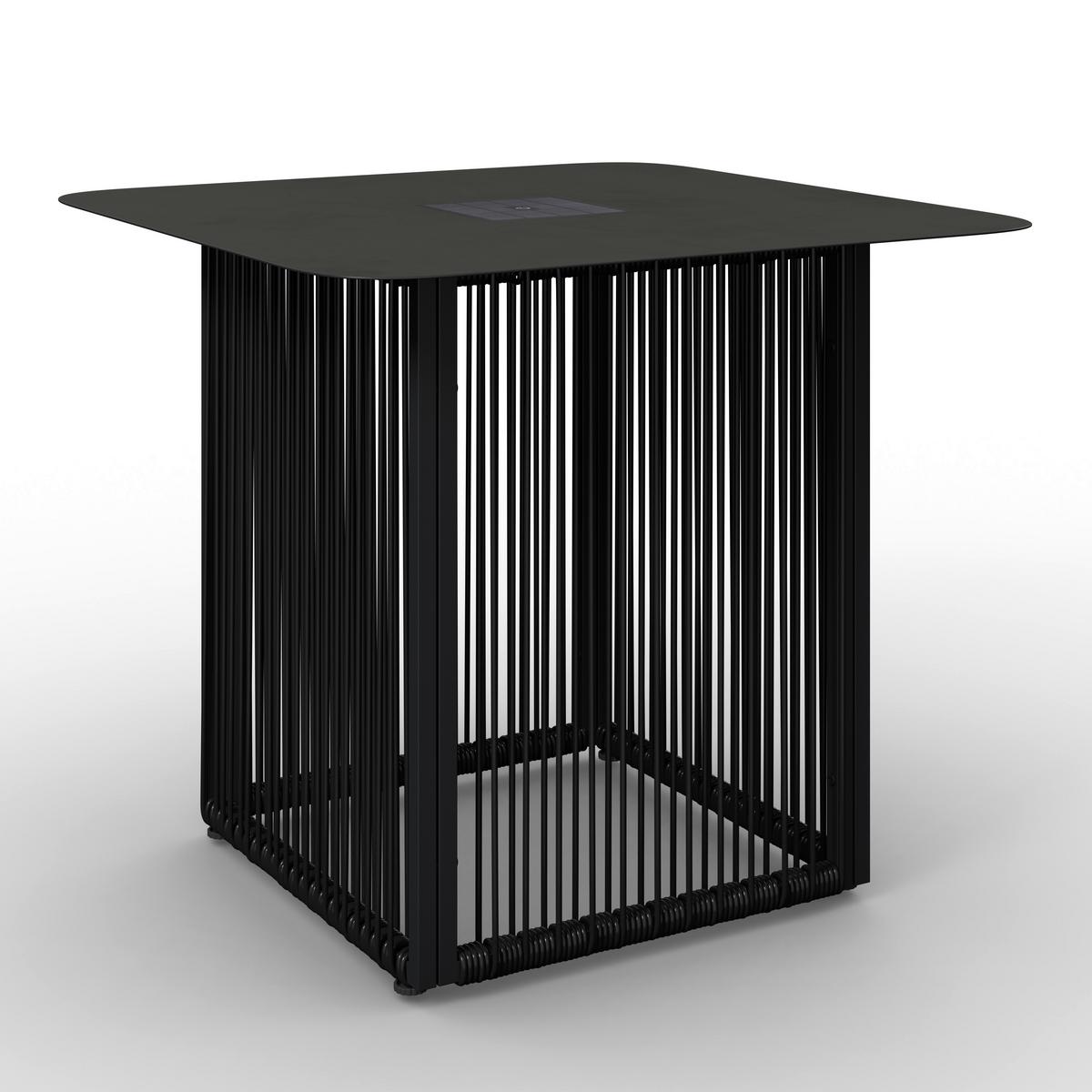 ZÁHRADNÝ PRÍRUČNÝ STOLÍK TRACY - čierna, Modern, kov/plast (55/47/55cm) - Bessagi Garden