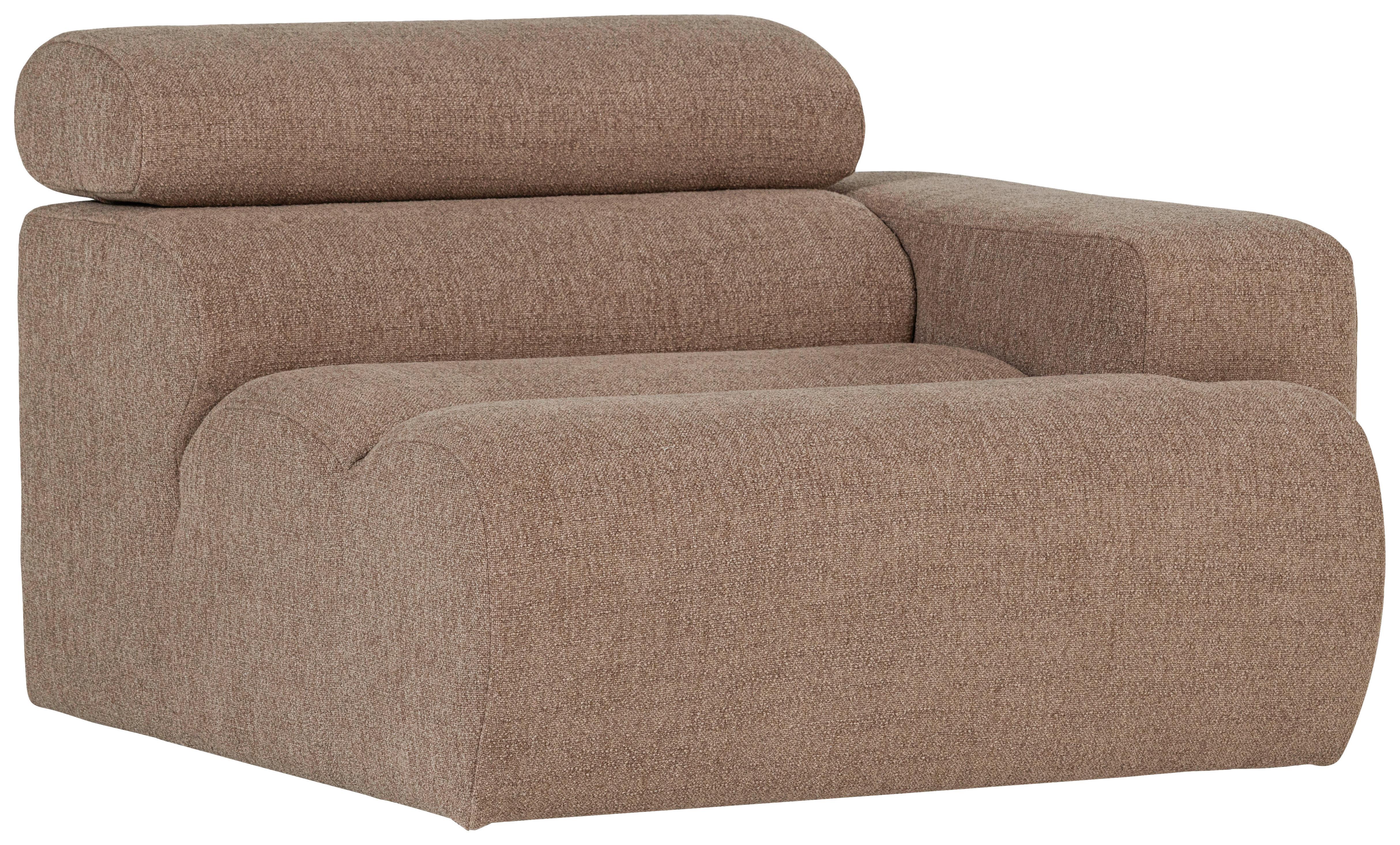 Sofaelement Novi Taupe B: 113cm - Taupe, Design, Textil (113/86/109cm) - Livetastic