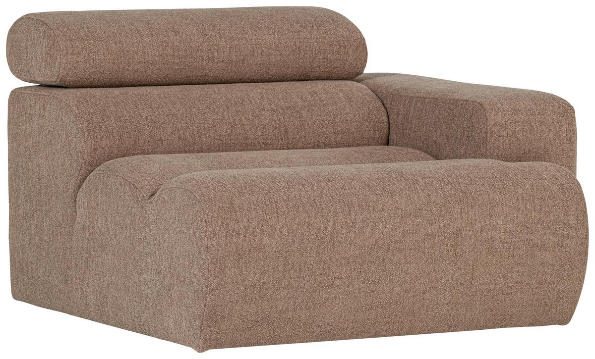 Sofaelement Novi Taupe B: 113cm - Taupe, Design, Textil (113/86/109cm) - Livetastic