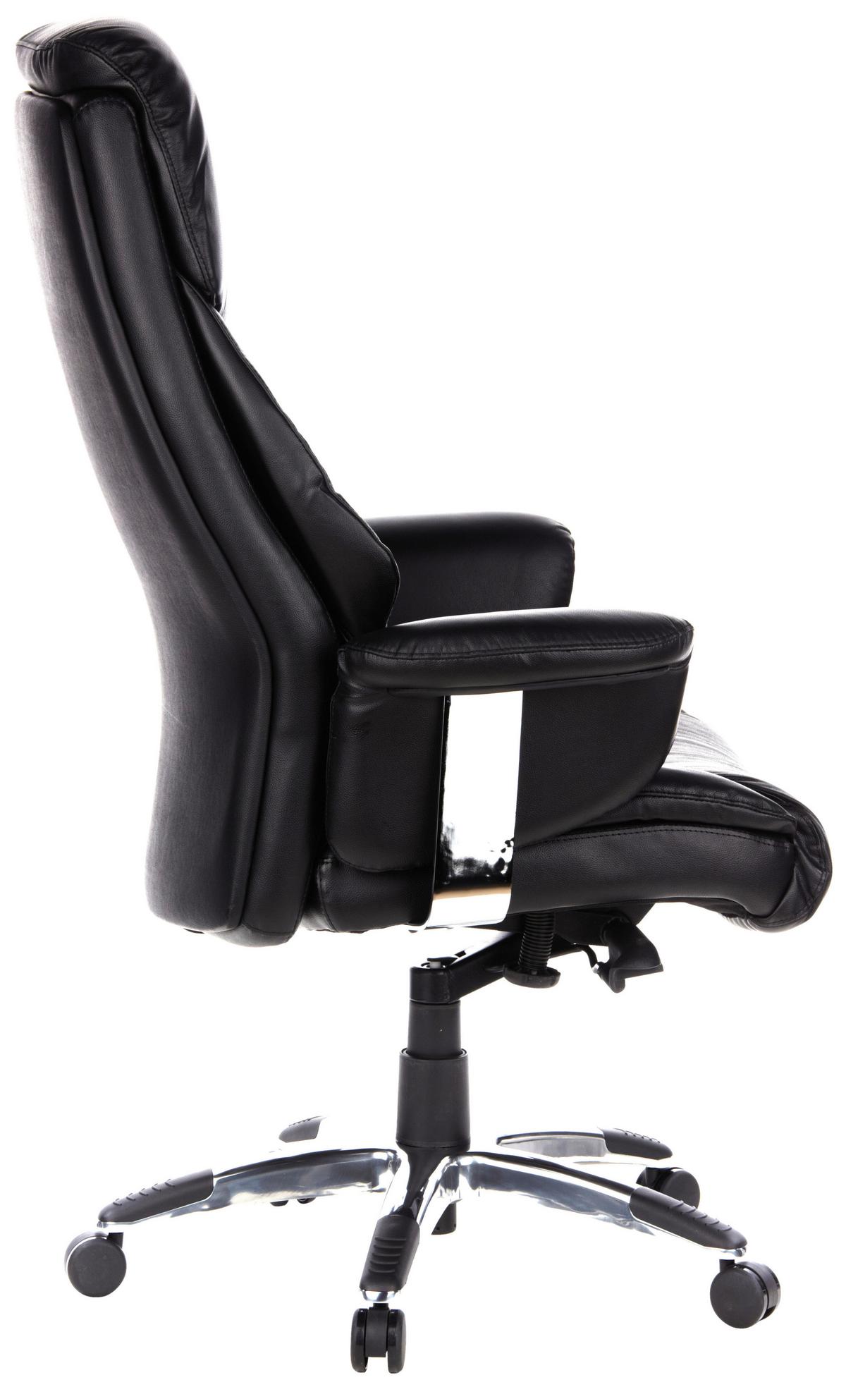 Chefsessel Prado Schwarz - Schwarz, MODERN, Kunststoff/Textil (63/140/52cm) - MID.YOU