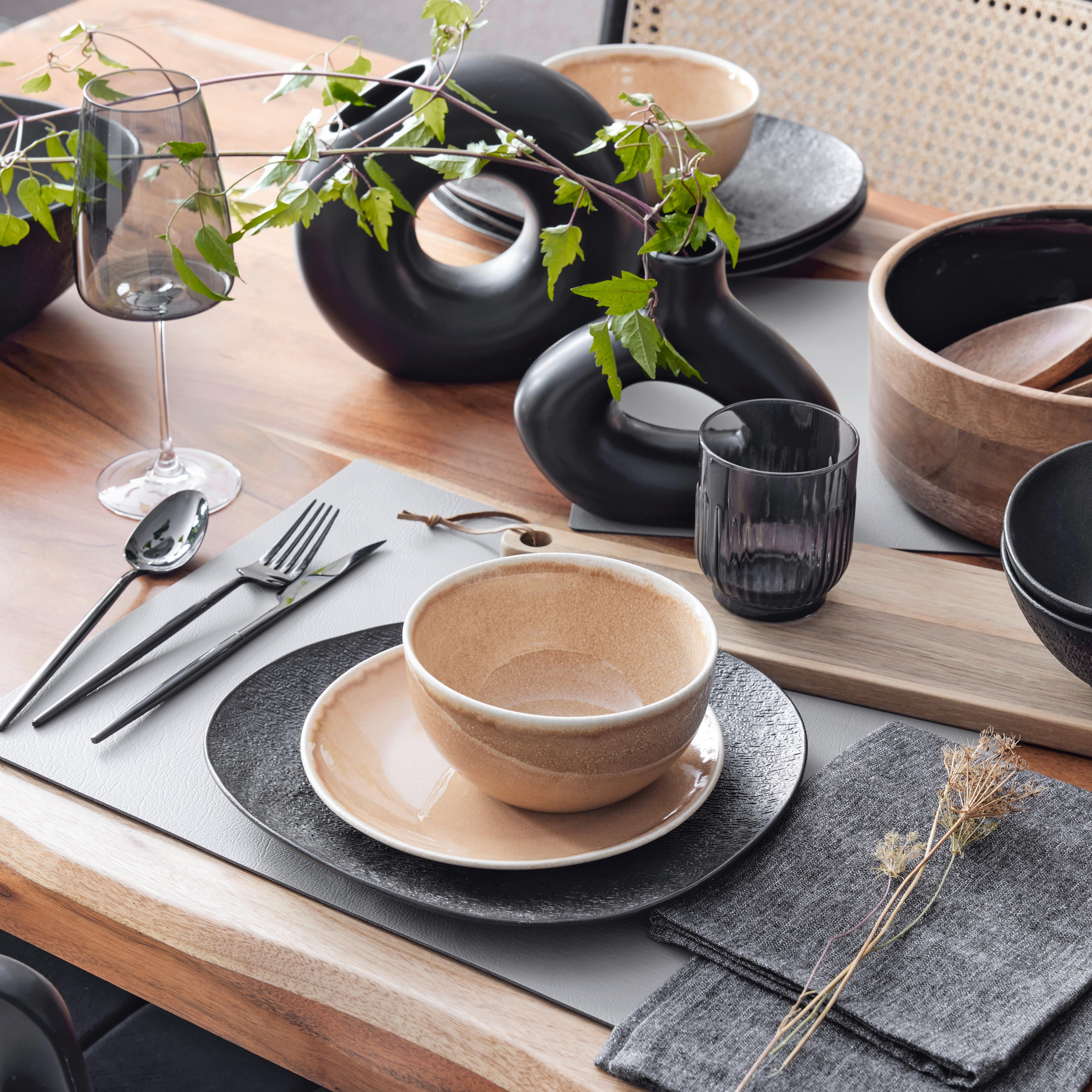 Kombinovaná souprava Schelly, 18dílný pro 4 osoby - hnědá, Moderní, keramika (28/25/28cm) - Modern Living