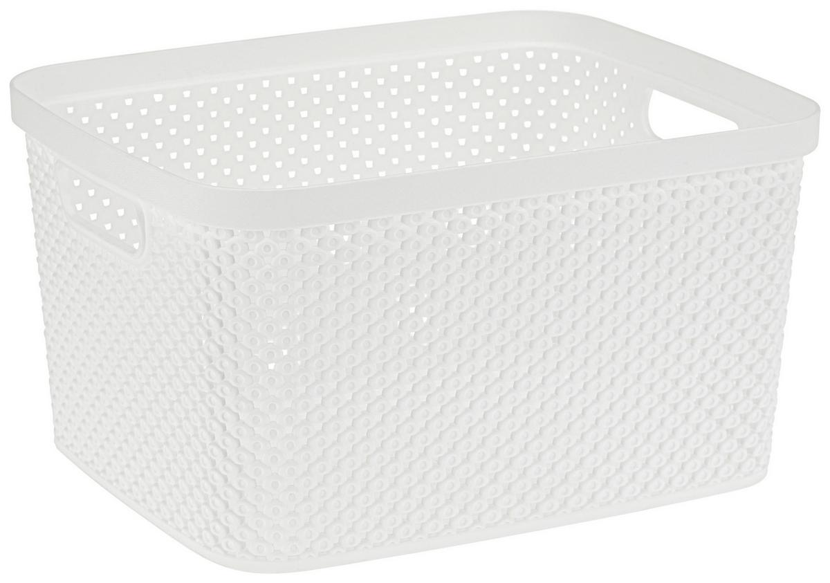 Tárolókosár 7l Diamond - fehér, Basics, műanyag (27/22/15cm) - Luca Bessoni