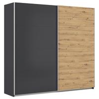 Tolóajtós Szekrény Feldkirch 225/210 Cm - Artisan tölgy/antracit, Modern, faalapú anyag (225/210/62cm)