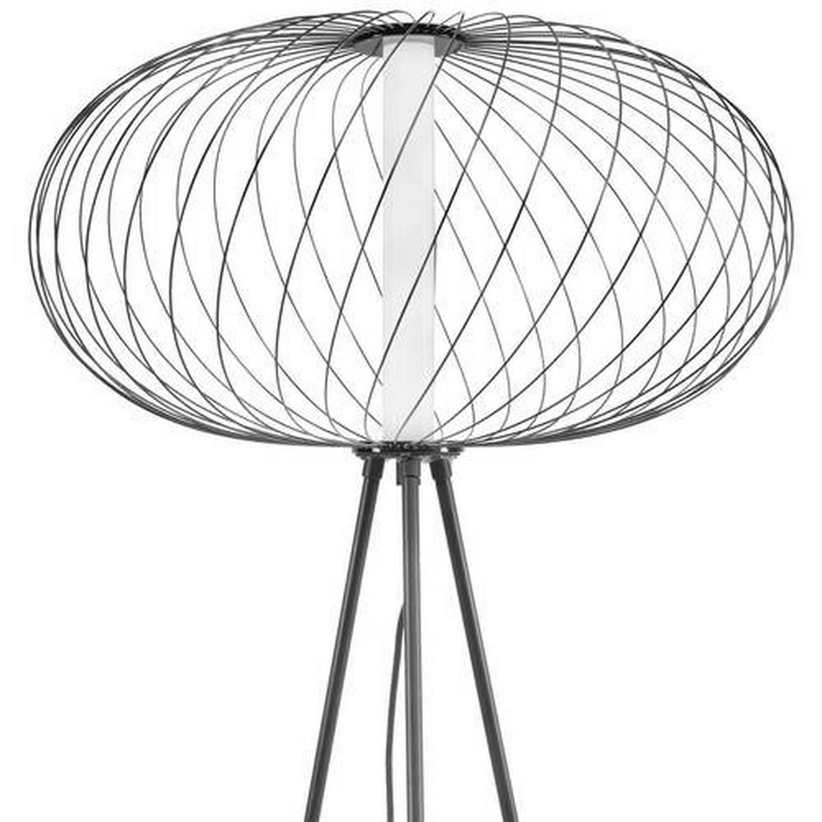 LED-Stojaca lampa AMOS čierna - čierna, Modern, kov (50/150cm) - Bessagi Home