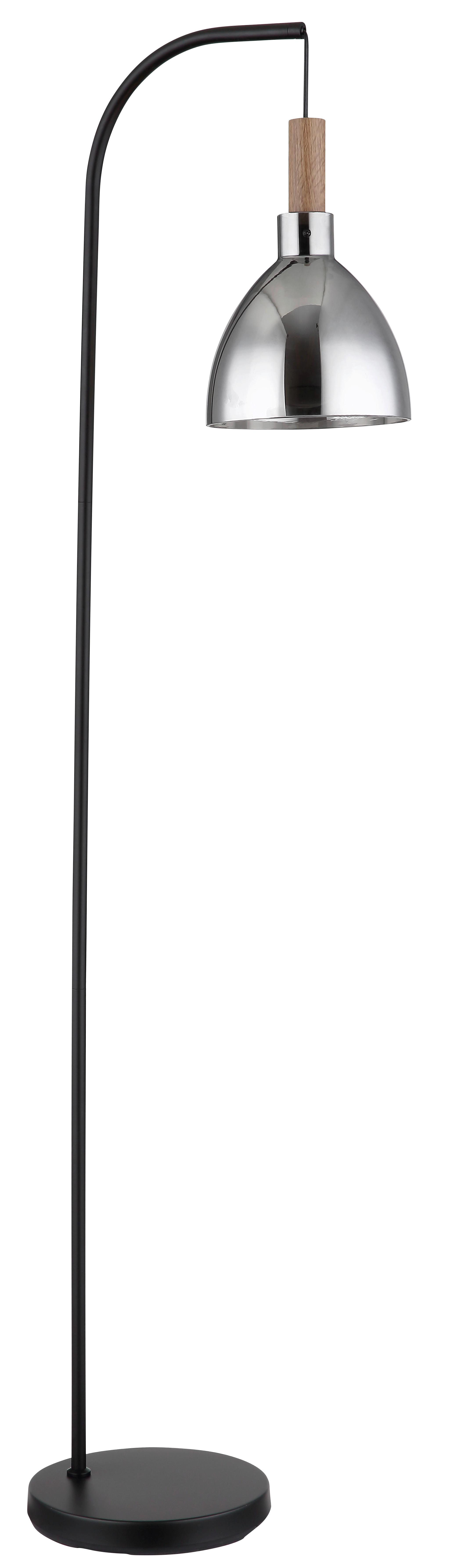 Stehleuchte 15550s - Schwarz, Design, Glas/Holzwerkstoff (40/25/150cm) - Globo