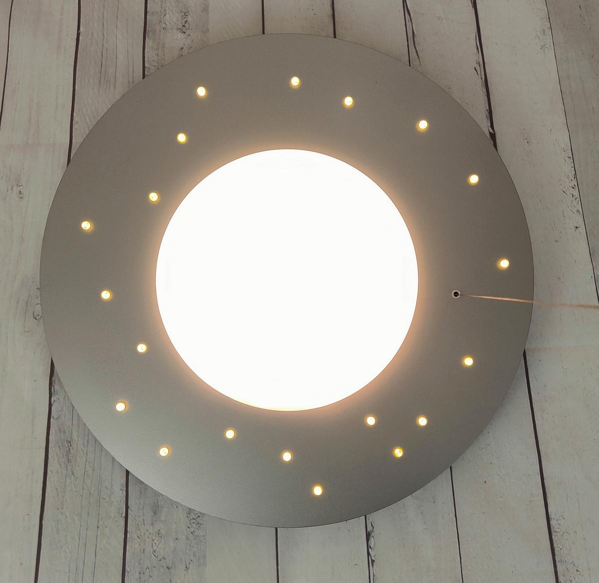 Kinderdeckenleuchte 7010 - Starlight Silber - Silberfarben/Weiß, Basics, Holzwerkstoff/Kunststoff (54/11cm) - Niermann