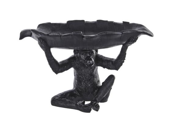 Dekoračná Miska Monkey - čierna, plast (37/23/20cm) - Mömax modern living Dekoračná Miska Monkey - čierna, plast (37/23/20cm) - Mömax modern living