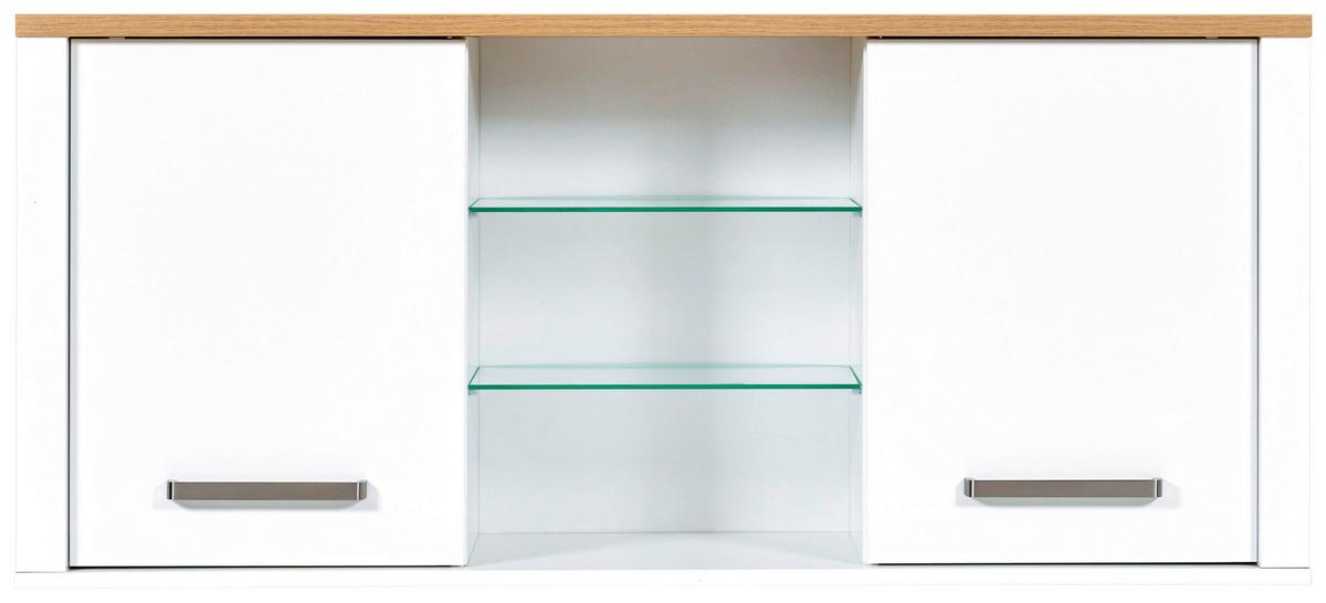 Závesná skrinka SAN SAN - biela/dub artisan, Romantik / Landhaus, kov/kompozitné drevo (130,3/57,5/33cm) - Mömax