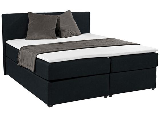 Posteľ Boxspring Titania - čierna, Konvenčný, textil (180/200cm) Posteľ Boxspring Titania - čierna, Konvenčný, textil (180/200cm)