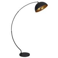 Bogenleuchte 58486 - Goldfarben/Schwarz, Design, Metall (115/45/182cm) - Globo