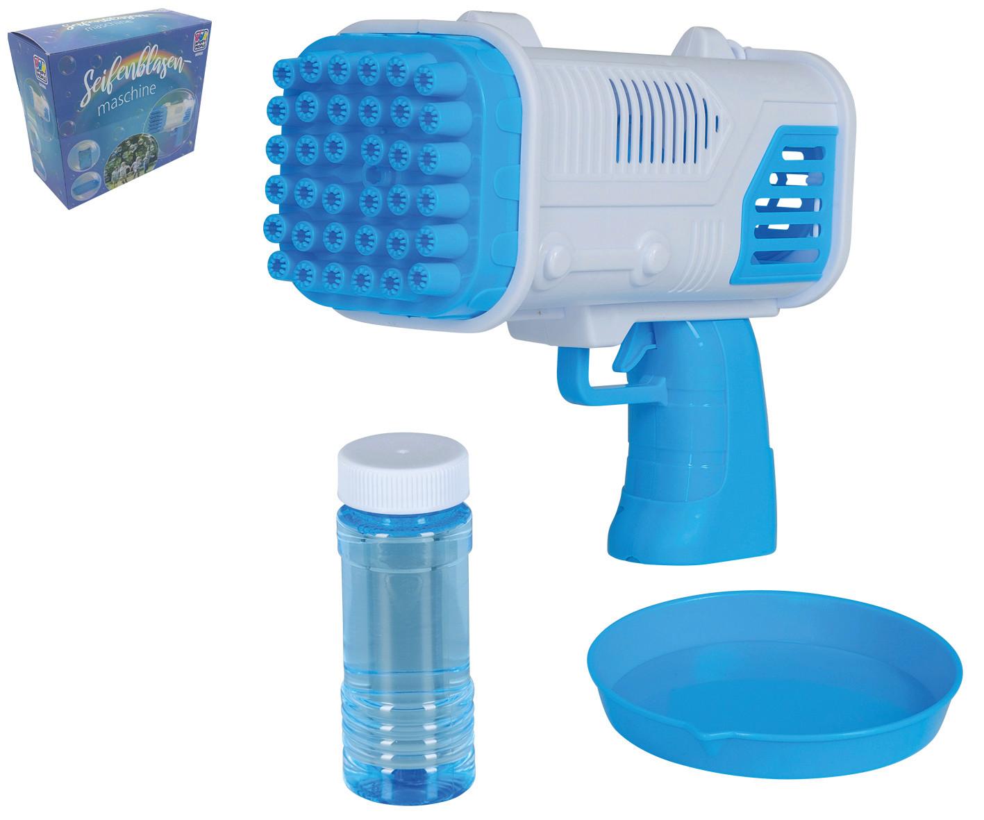 Seifenblasenmaschine blau/Weiß incl. Flüssigkeit - Blau, MODERN, Kunststoff (20 cm/17 cm/9 cmcm)