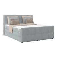 Boxspringbett mit Topper mit Bettkasten 180x200 cm Medino - Silberfarben, KONVENTIONELL, Holz/Holzwerkstoff (180/200cm)