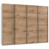 Schwebetürenschrank B: 300 Cm Level, Weiß/eiche Dekor - Eichefarben/Weiß, MODERN, Holzwerkstoff (300/236/65cm) - MID.YOU