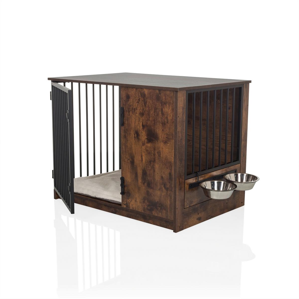 TIERHAUS Pawhome Alteiche B: 80cm - Alteiche, MODERN, Holzwerkstoff (80/60/55cm) - MID.YOU