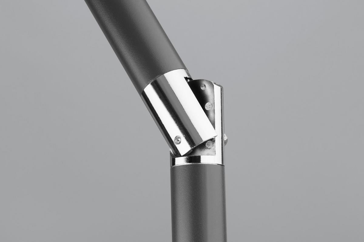 Sonnenschirm Bilbao Bxhxt: 220x210x220 Cm Silbergrau - Anthrazit/Silberfarben, Basics, Textil/Metall (220/210/220cm) - Schneider