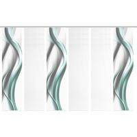 Flächenvorhang Cara 6er Set - Weiß/Grau, Design, Textil (60/260cm)