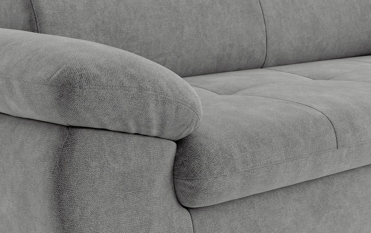 3-sitzer-sofa Hudson Grau B: 215 Cm - Schwarz/Grau, Textil (215/84/100cm) - MID.YOU