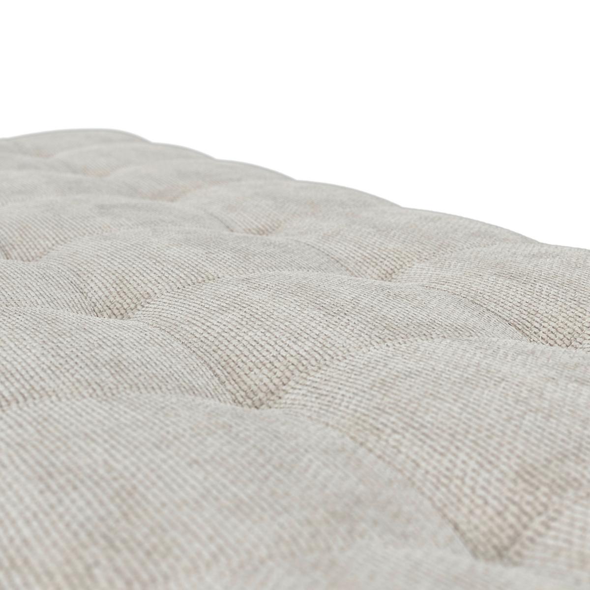 Sedací lavice NOVA - černá/světle šedá, Moderní, kov/dřevo (140/49/47cm) - Bessagi Home