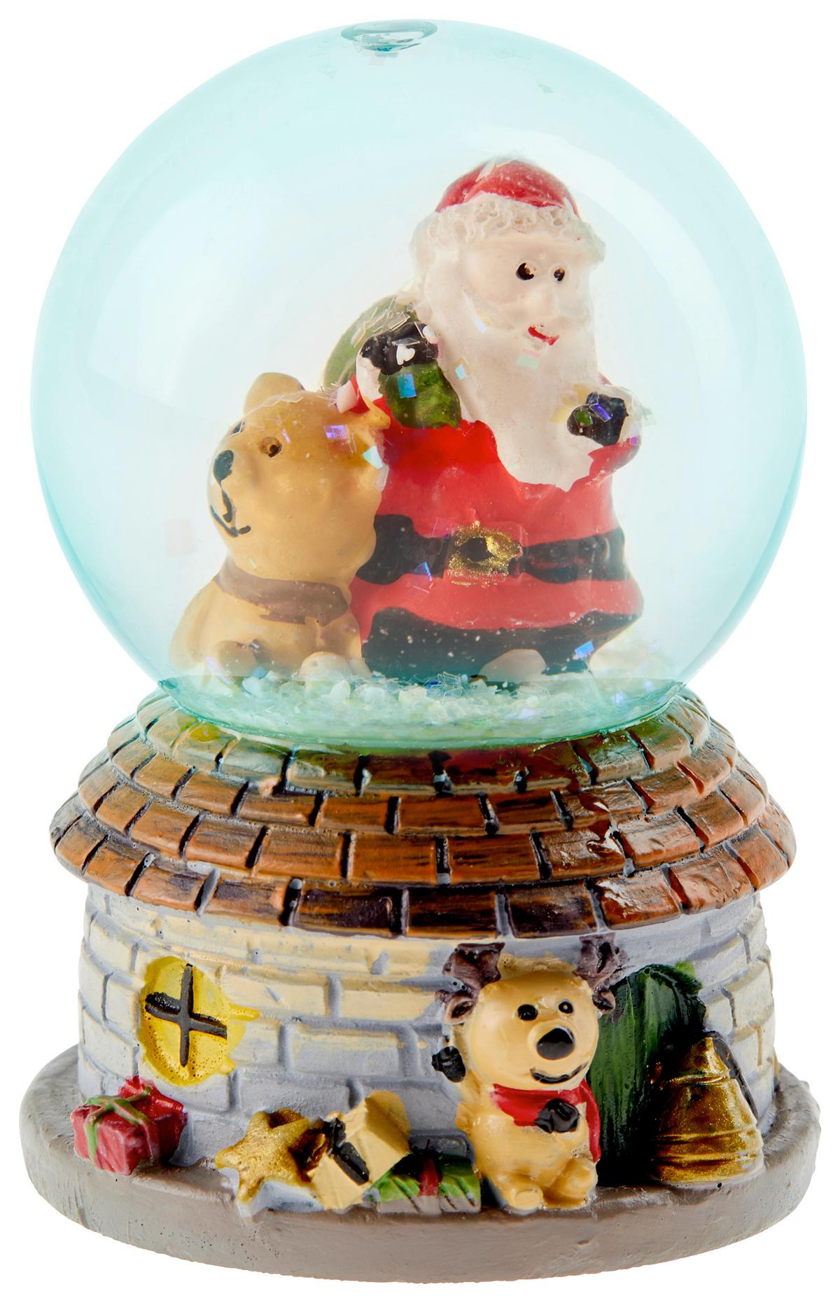 Schneekugel Santa - Multicolor, MODERN, Glas (4,5/7/4,5cm)