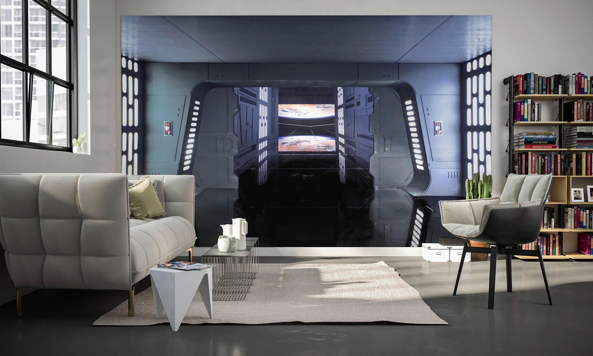 Vliestapete Star Wars Death Star Floor - Multicolor, Basics (400/250cm) - Komar