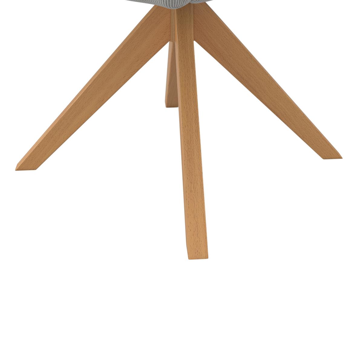 Stolička s podrúčkami FELINA - prírodná farba/svetlosivá, Modern, kov/drevo (57/94/64cm) - Bessagi Home