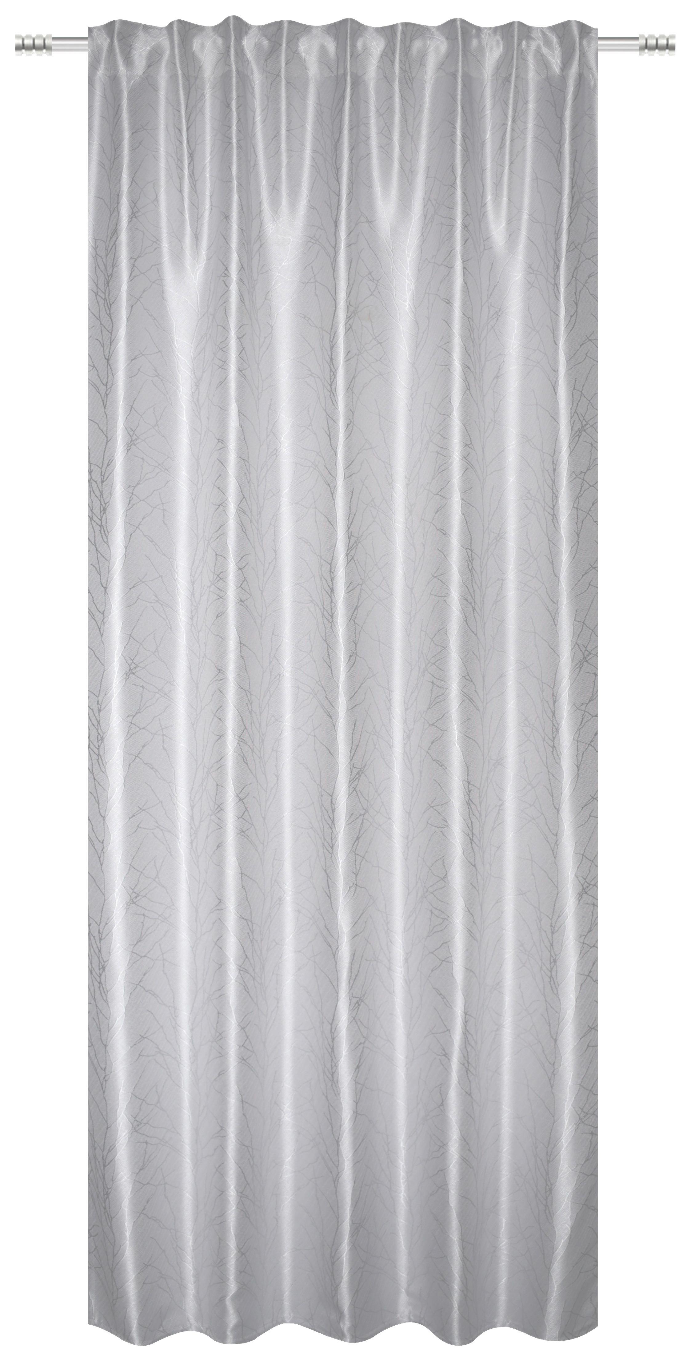Fertigvorhang Neli - Silberfarben, MODERN, Textil (140/245cm) - Luca Bessoni