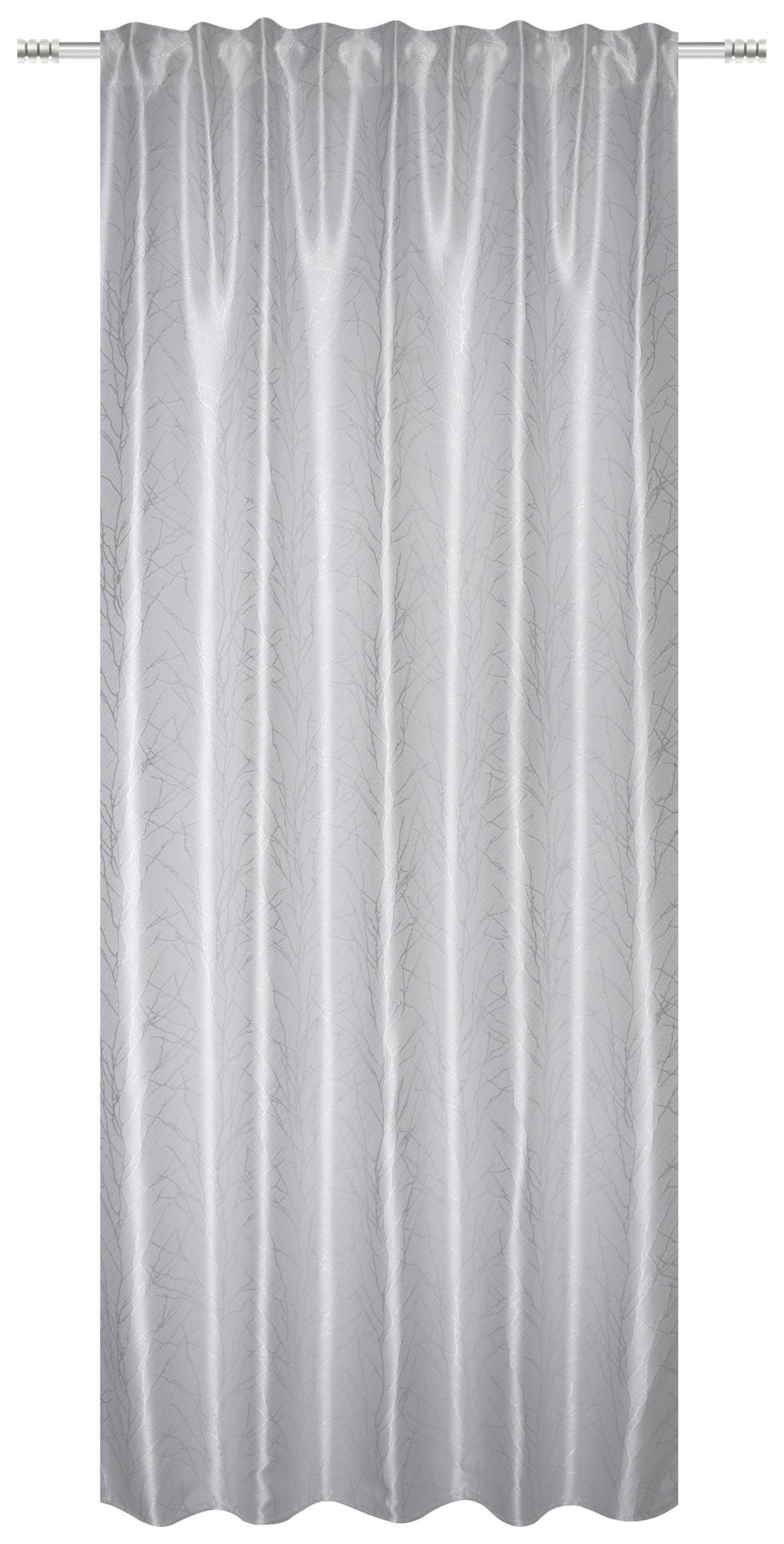Fertigvorhang Neli - Silberfarben, MODERN, Textil (140/245cm) - Luca Bessoni