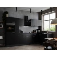 Eckküche Oliver Grau, Schwarz S: 310x172 Cm - Schwarz/Grau, Design, Holzwerkstoff (310/172cm) - Respekta