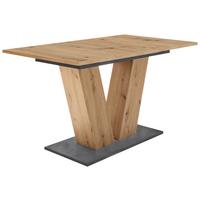 Esstisch Graphitfarben/Eiche Artisan 140cm - Graphitfarben/Eiche Artisan, MODERN, Holzwerkstoff (140/76/80cm) - Livetastic