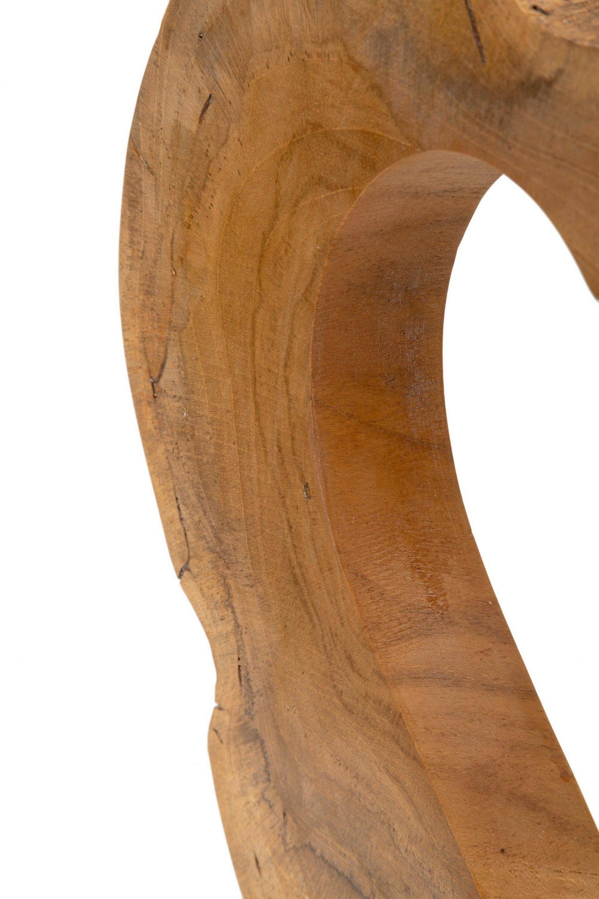 Skulptur Hasi Teak Braun, B: 28 cm - Braun, Basics, Holz (28/38/10cm)