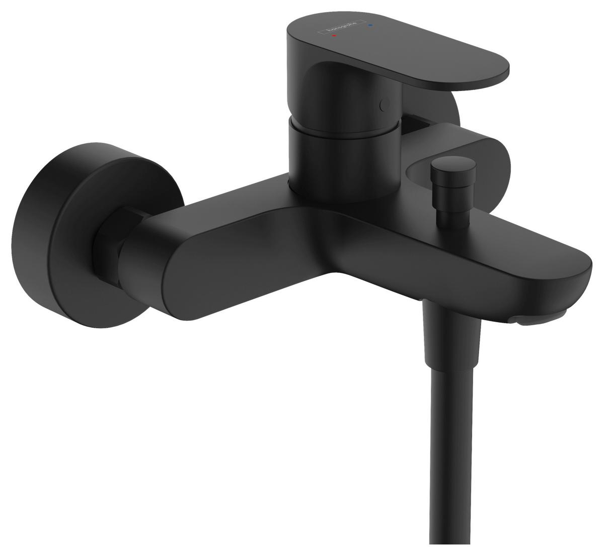 Badewannenarmatur Rebris S Wannenmischer Ap Schwarz - Schwarz, Basics, Metall (21,8/11,5/19,1cm) - Hansgrohe
