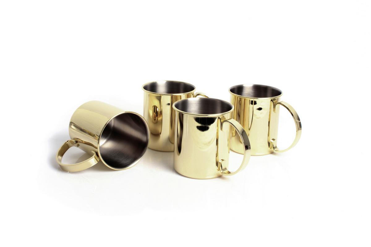 Becherset Ew-Mm-1007g - Goldfarben, Basics, Metall (16.2/11.4/11.3cm) - Echtwerk